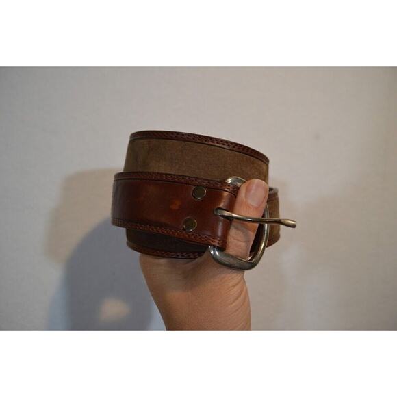 Duluth Trading Company Suede Belt Leather Size 46 - READ - Picture 5 of 7